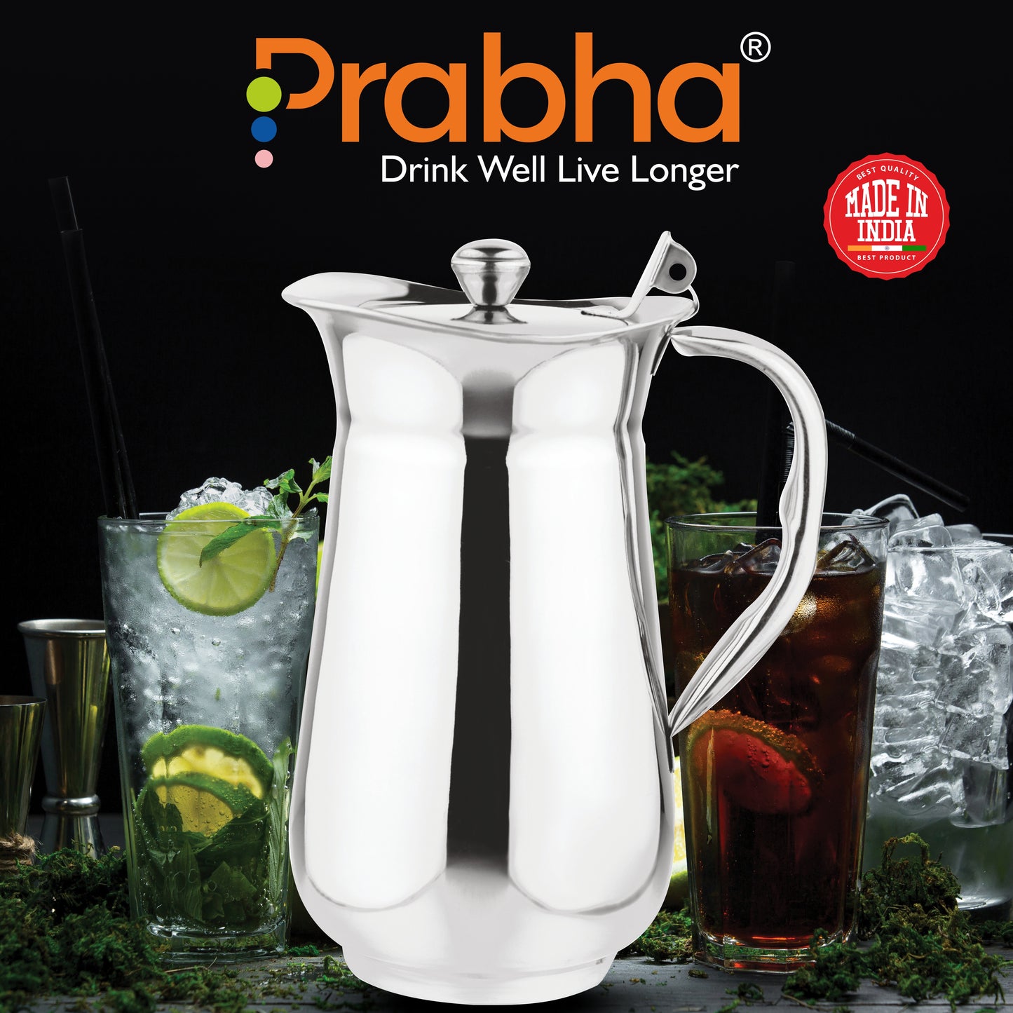 Stainless Steel Victoria Water Jug, 1800ml - Best for Home & Kitchen