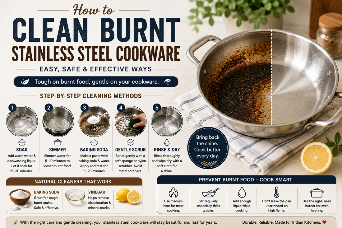 How to Clean Burnt Stainless Steel Cookware Without Damaging It