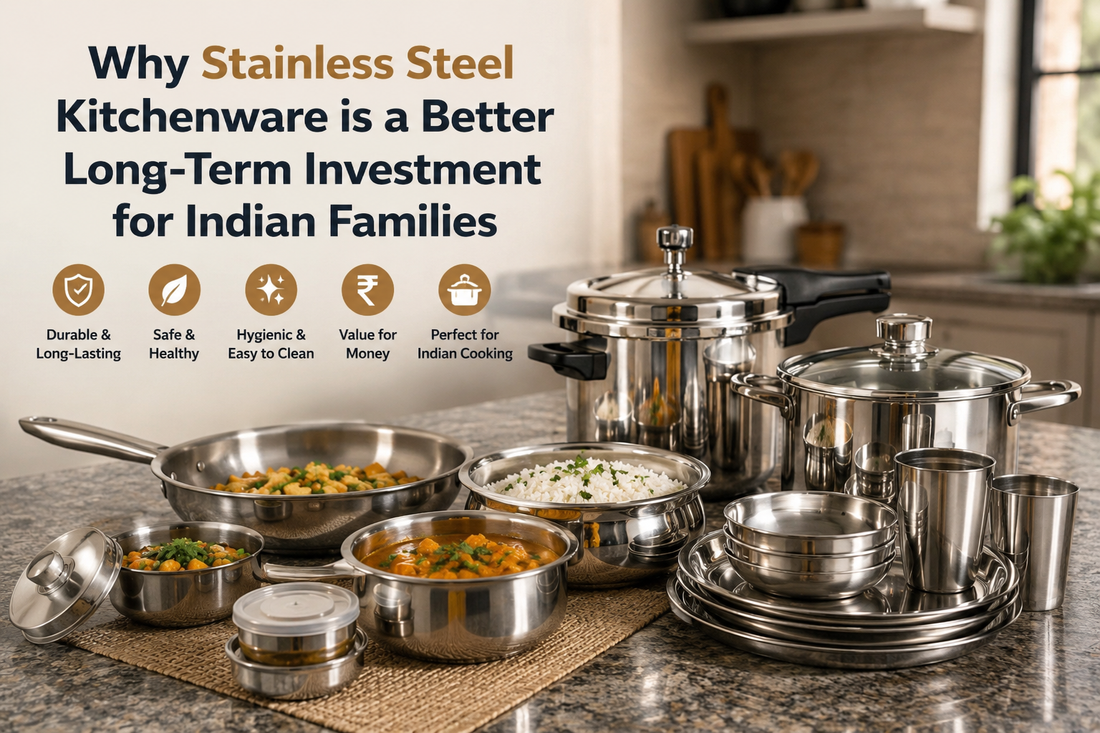 Why Stainless Steel Kitchenware is a Better Long-Term Investment for Indian Families