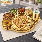Premium Gold PVD Coated Thali Set in Stainless Steel – 1 Person