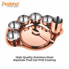 Premium Rose Gold PVD Coated Thali Set in Stainless Steel – 1 Person