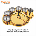 Premium Gold PVD Coated Thali Set in Stainless Steel – 1 Person