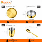 Premium Gold PVD Coated Thali Set in Stainless Steel – 1 Person