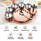 Premium Rose Gold PVD Coated Thali Set in Stainless Steel – 1 Person