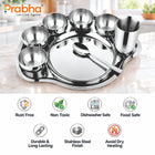 Premium Stainless Steel Rajwada Thali Set – 1 Person