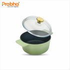 Castella Light Cast Iron 16cm (1.2L) Casserole with Lid - Induction Bottom, Pea Green
