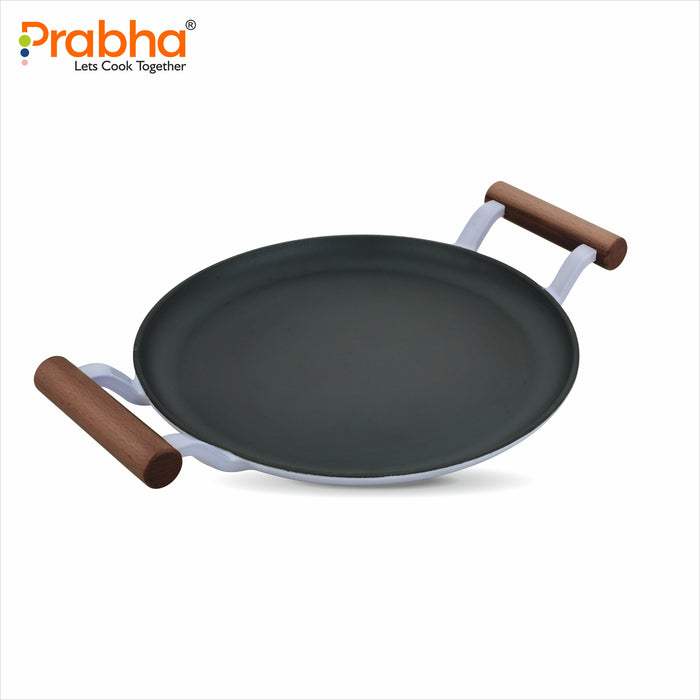 Castella Light Cast Iron 30 cm Dosa Tawa Dual Side Handles- Induction Bottom, Purple