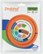 Load image into Gallery viewer, Prabha 1.5 M LPG Rubber Hose Pipe with Reinforced Steel Wire, ISI Certified (Orange) 7 Years Warranty (Hose Pipe Pouch Packing)
