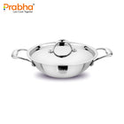 Prima Triply Kadhai Flat Bottom With Lid