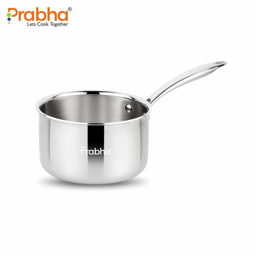 Prima Triply Stainless Steel Saucepan without Lid | Induction Compatible Cookware (Copy)