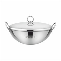 Prima Triply Capsule Bottom Kadhai With Lid
