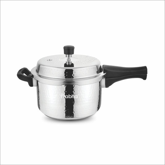 Vista Stainless Steel IB Outer Lid Pressure Cooker Hammered