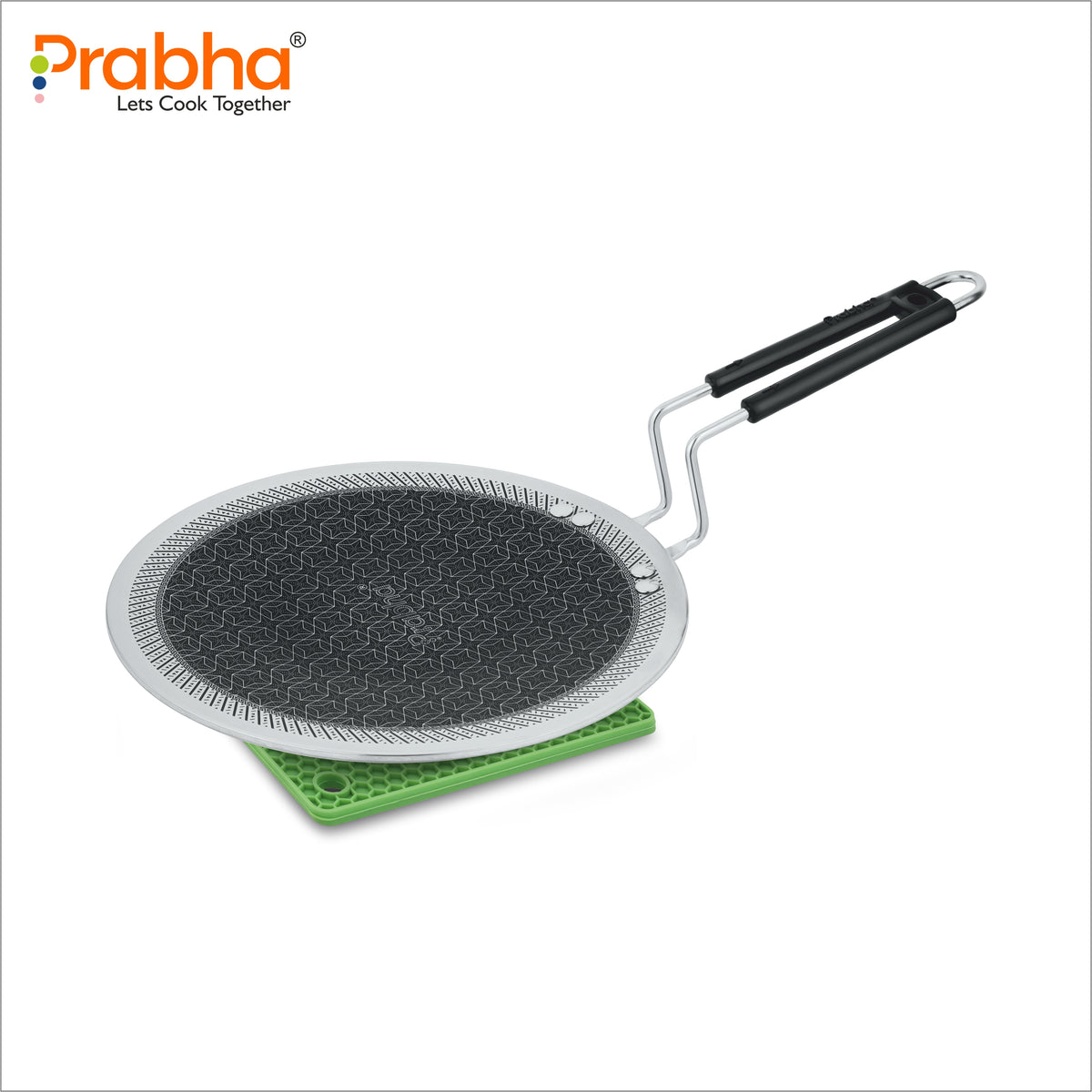 Tri-Ply Hexa Cube Stick-Resistant Roti Tawa Induction Friendly