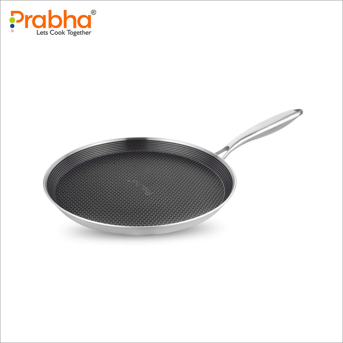 Tri-Ply Hexa Cube Stick-Resistant Dosa Tawa Induction Friendly