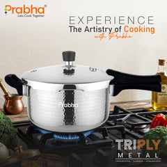 Triply Whizz Pressure Cooker Hammered