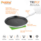 Tri-Ply Hexa Cube Stick-Resistant Dosa Tawa Induction Friendly