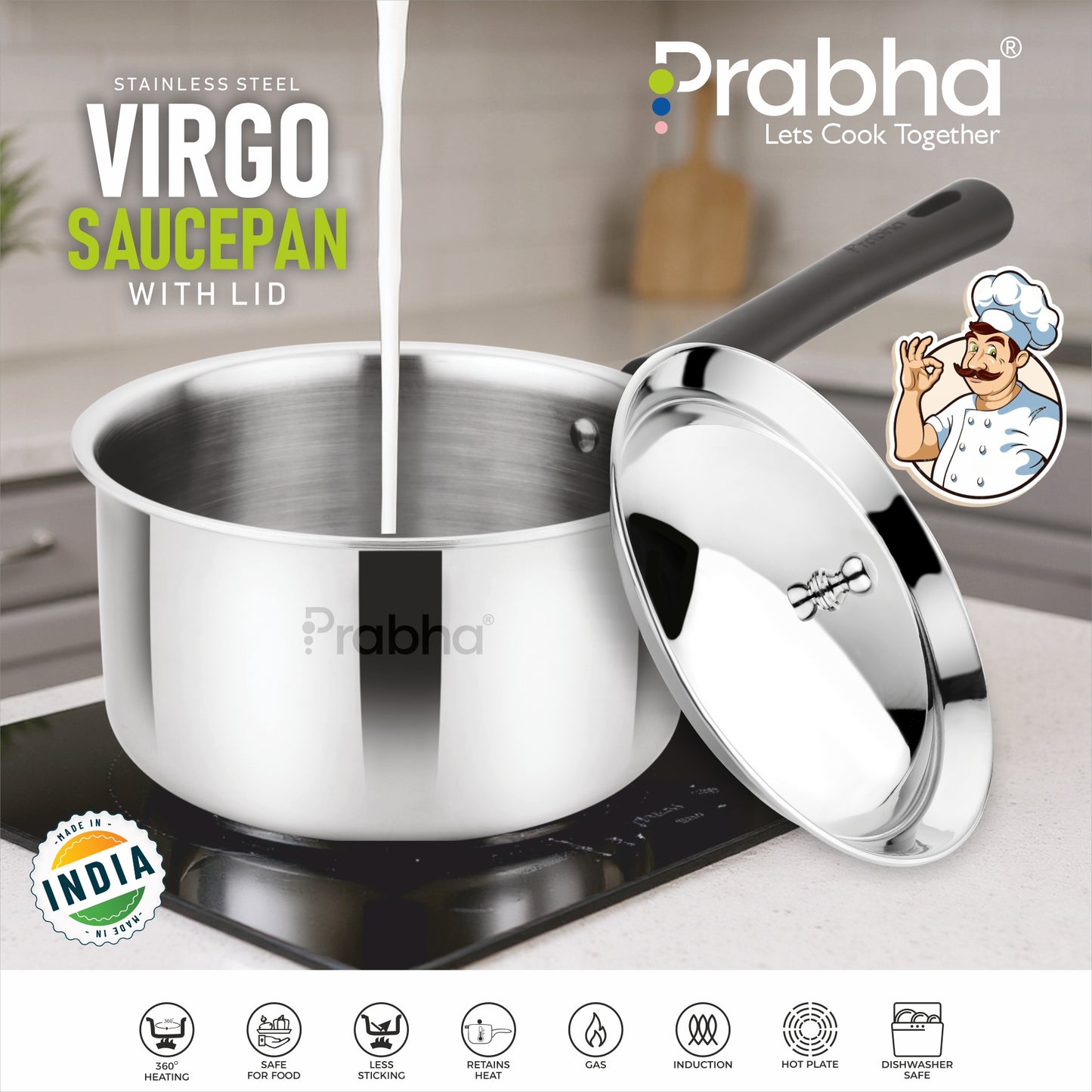 Astrid Nonstick Saucepan With Lip, 1.5 Litre
