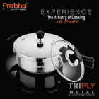 Tri-Ply Whizz Plus Hammered Pressure Pan with Steel & Glass Lid