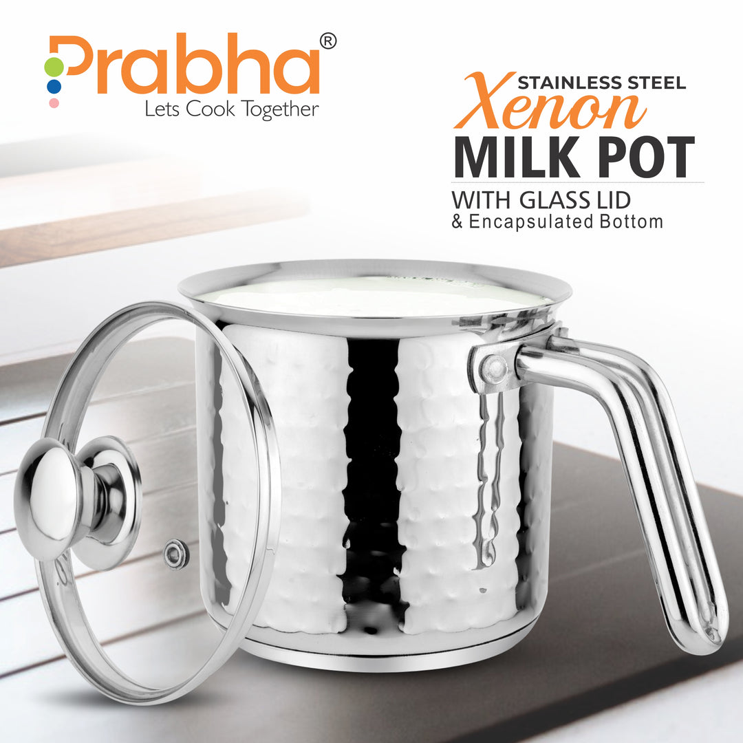 Xenon IB Hammered Milkpot With Lid