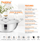 Prima Triply Deep Kadhai With Lid