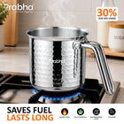 Xenon IB Hammered Stainless Steel Milk Pot Without Lid | Induction Compatible Milk Boiler
