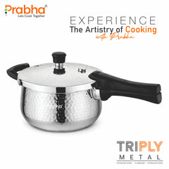 Triply Kalash Pressure Cooker Hammered