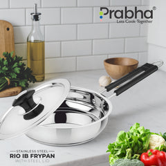 Rio IB Frypan With Lid Induction Friendly