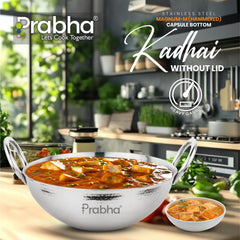 Magnum Capsule Bottom Hammered Kadhai Without Lid