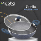 Stella Nonstick Deep Kadhai With Glass Lid