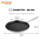 Tri-Ply Hexa Cube Stick-Resistant Dosa Tawa Induction Friendly
