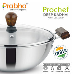Prochef Deep Kadhai With Lid