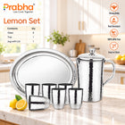 Stainless Steel Hammered Lemon Set - Set of 8 Pieces