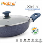 Stella Nonstick Deep Kadhai With Glass Lid