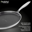 Tri-Ply Hexa Cube Stick-Resistant Dosa Tawa Induction Friendly