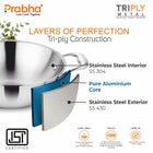 Prima Triply Deep Kadhai With Lid