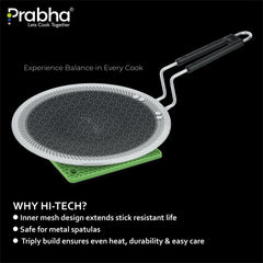 Tri-Ply Hexa Cube Stick-Resistant Roti Tawa Induction Friendly