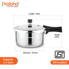 Triply Whizz Plus Hammered Pressure Cooker With Steel & Glass Lid