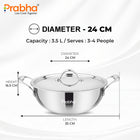 Prima Triply Deep Kadhai With Lid