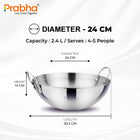 Prima Triply Capsule Bottom Kadhai Without Lid