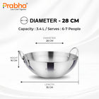 Prima Triply Capsule Bottom Kadhai Without Lid