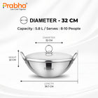 Prima Triply Capsule Bottom Kadhai With Lid
