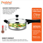 Tri-Ply Whizz Plus Hammered Pressure Pan with Steel & Glass Lid