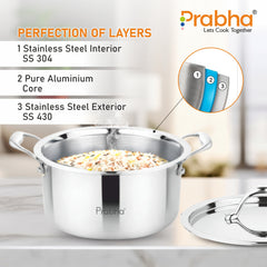 Prima Triply Casserole With Lid