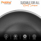 Tri-ply Hexa Cube Kadhai With Lid With Honeycomb Surface