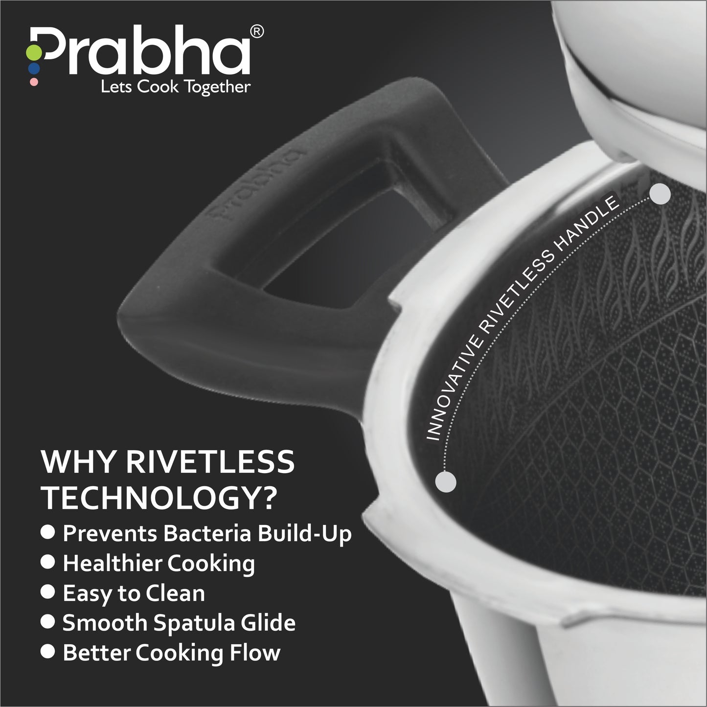 Triply Hexa Cube Stick Resistant Pressure Cooker with Honeycomb Surface