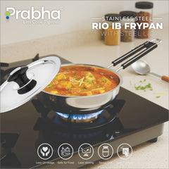 Rio IB Frypan With Lid Induction Friendly