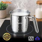 Xenon IB Hammered Stainless Steel Milk Pot Without Lid | Induction Compatible Milk Boiler
