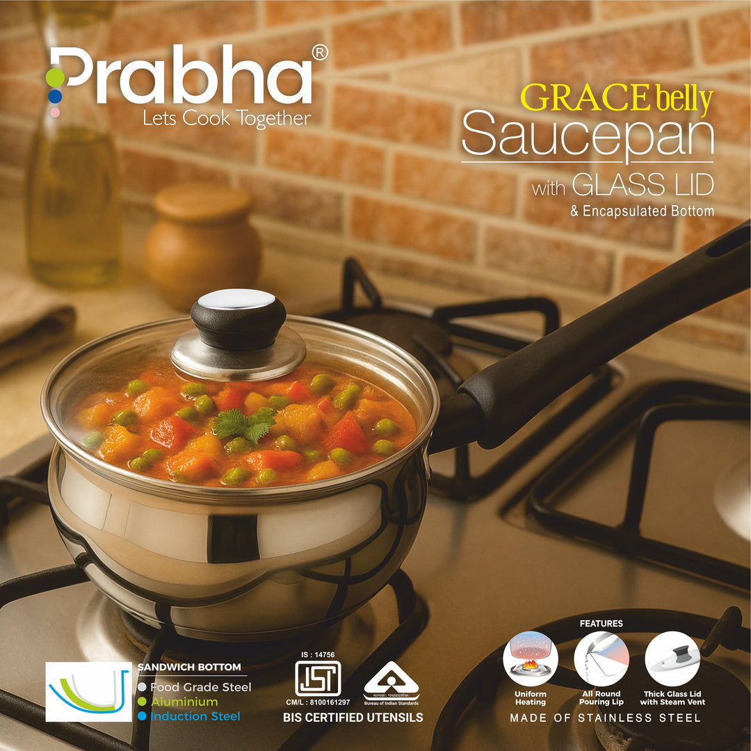 Grace IB Belly Sauce Pan with Lid