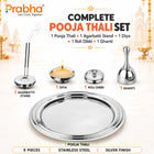 Premium Stainless Steel Divinity Puja Thali Set – For Home & Office Temple