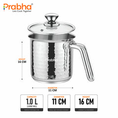 Xenon IB Hammered Milkpot With Lid